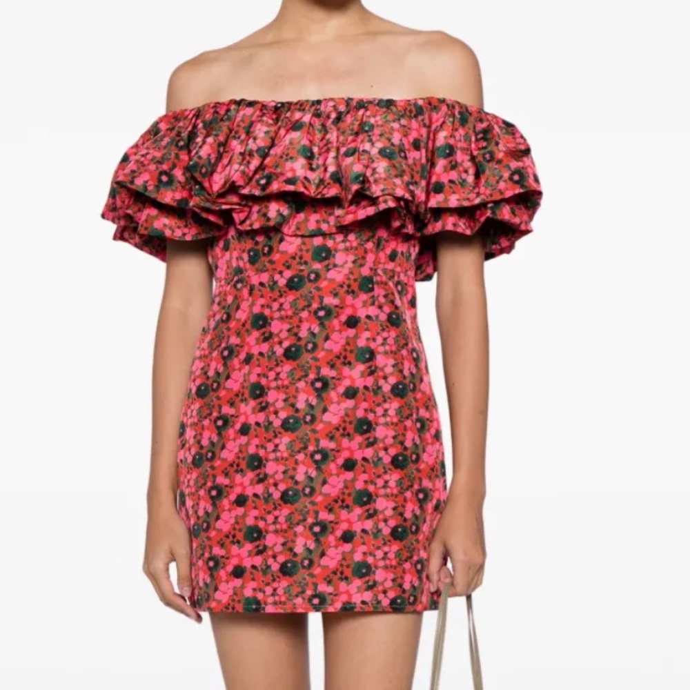 RHODE Vivi Flora Splash Off-Shoulder dress NWT’s sz 6